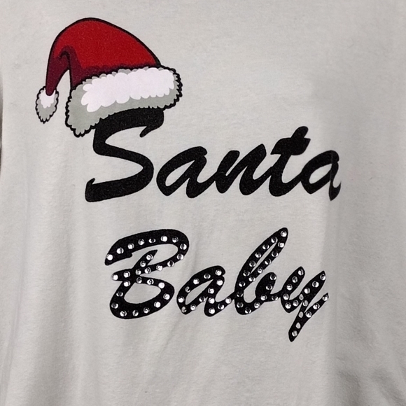 Santa Baby Ruched Long Sleeve Tee - Picture 2 of 7